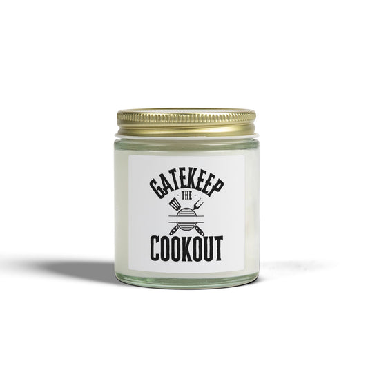 Coconut Apricot Scented Candle — 'Gatekeep the Cookout' (4oz/9oz)