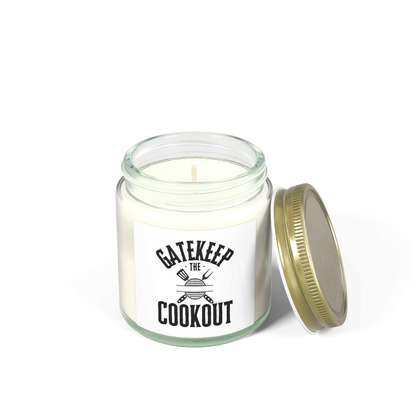 Coconut Apricot Scented Candle — 'Gatekeep the Cookout' (4oz/9oz)